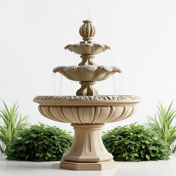 deluxe garden fountain set max