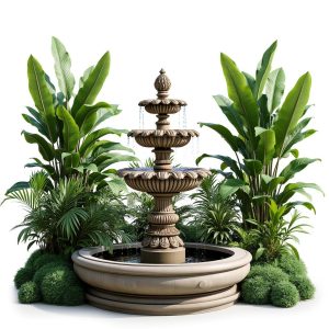 deluxe garden oasis fountain set